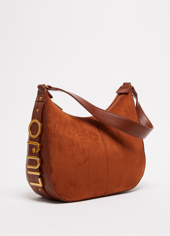 Sacs À Bandoulière Liu Jo Daim Shoulder Femme Marron | KUS-582394