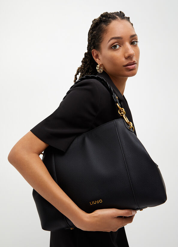 Sacs À Bandoulière Liu Jo Eco-Friendly Femme Noir | PKE-170236