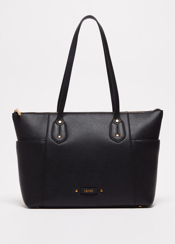 Sacs À Bandoulière Liu Jo Eco-Friendly Femme Noir | TXD-592804