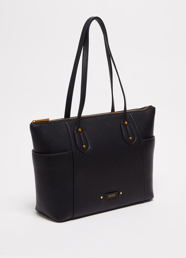 Sacs À Bandoulière Liu Jo Eco-Friendly Femme Noir | TXD-592804