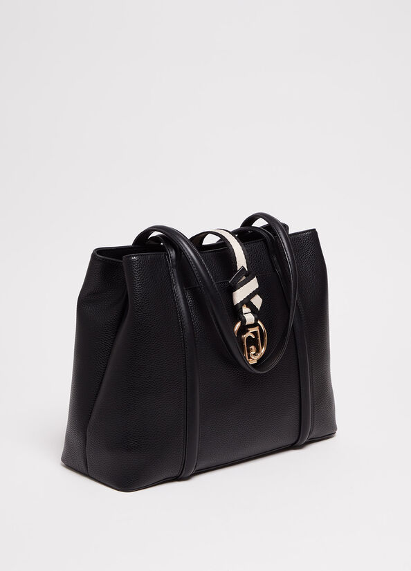 Sacs À Bandoulière Liu Jo Eco-Friendly Femme Noir | YCP-842769