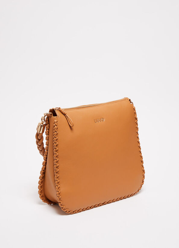 Sacs À Bandoulière Liu Jo Eco-Friendly Shoulder Femme Marron Clair | IBY-086724