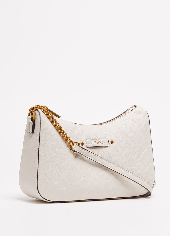 Sacs À Bandoulière Liu Jo Eco-Friendly Shoulder Femme Blanche | MIZ-357018