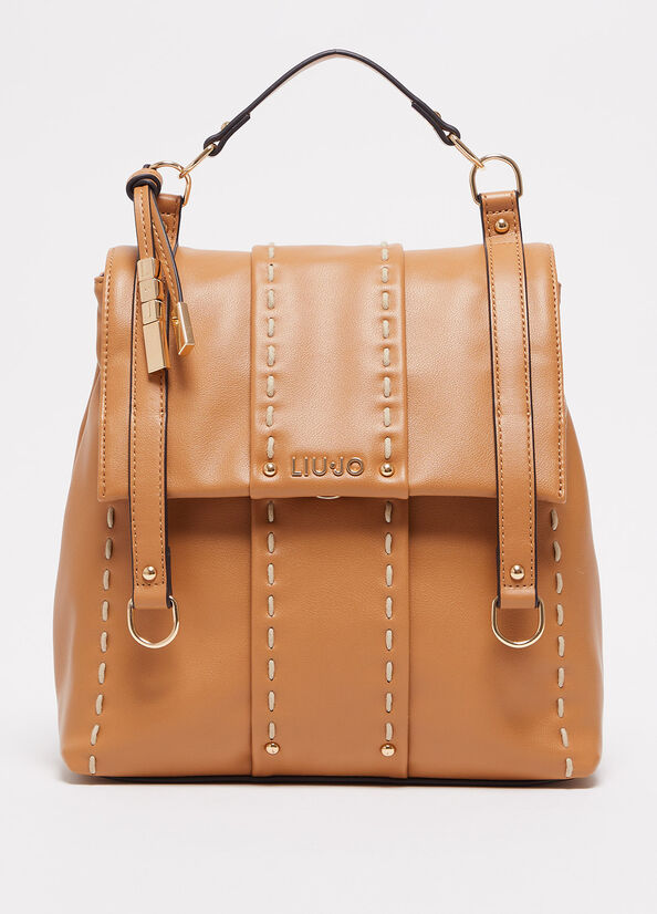 Sacs À Dos Liu Jo Eco-Friendly Femme Marron Clair | GFW-613059