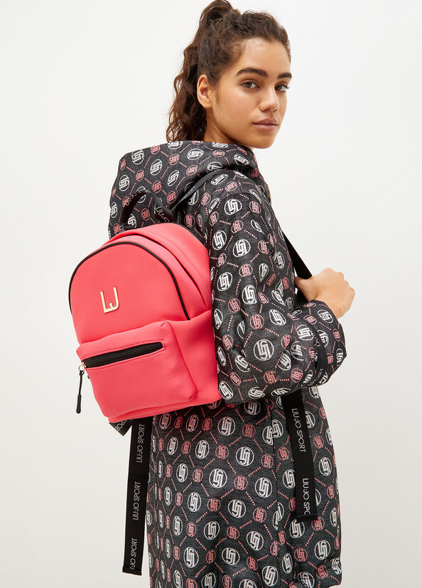 Sacs À Dos Liu Jo Scuba With Logo Femme Fushia | FRM-153420