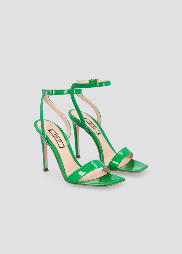 Sandales Liu Jo Vernis Cuir Talons Femme Vert | EUP-146279