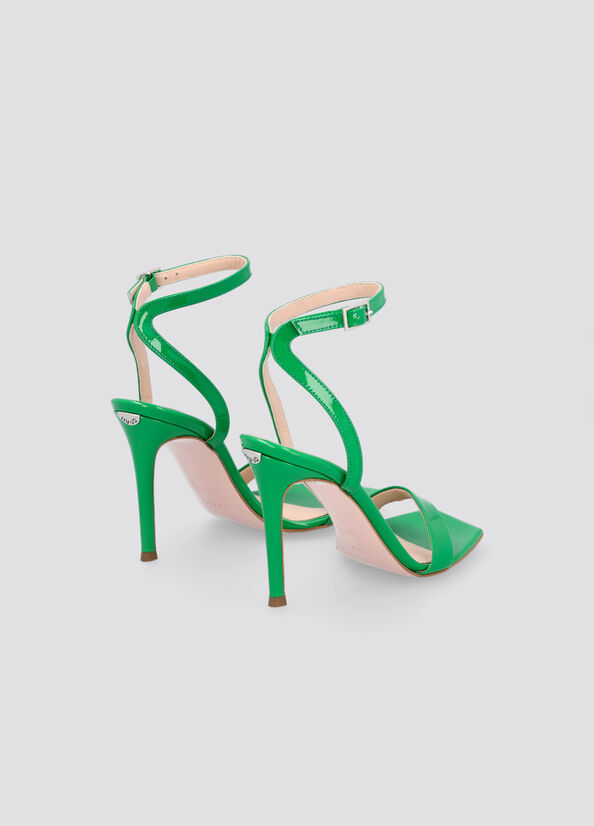 Sandales Liu Jo Vernis Cuir Talons Femme Vert | EUP-146279