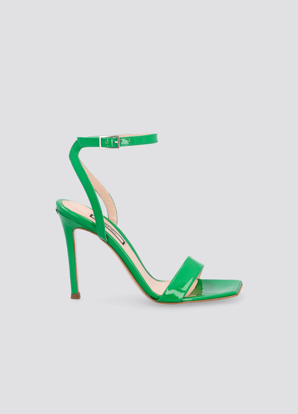 Sandales Liu Jo Vernis Cuir Talons Femme Vert | EUP-146279