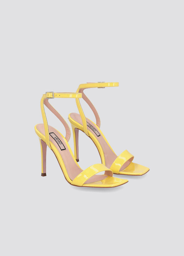 Sandales Liu Jo Vernis Cuir Talons Femme Jaune | ODG-145278