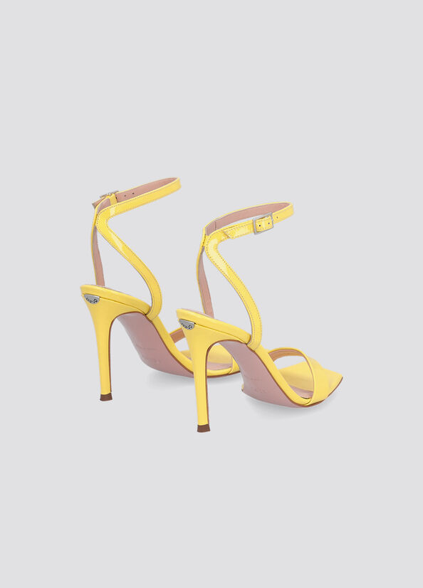 Sandales Liu Jo Vernis Cuir Talons Femme Jaune | ODG-145278