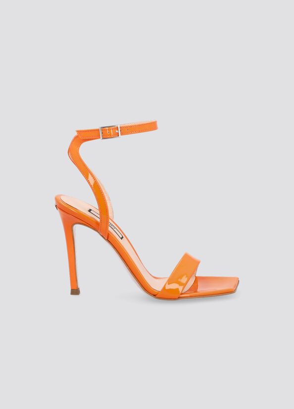 Sandales Liu Jo Vernis Cuir Talons Femme Orange | QZX-584302