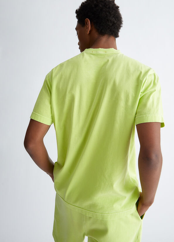 T Shirts Liu Jo With Logo Homme Vert Clair | RPI-750416