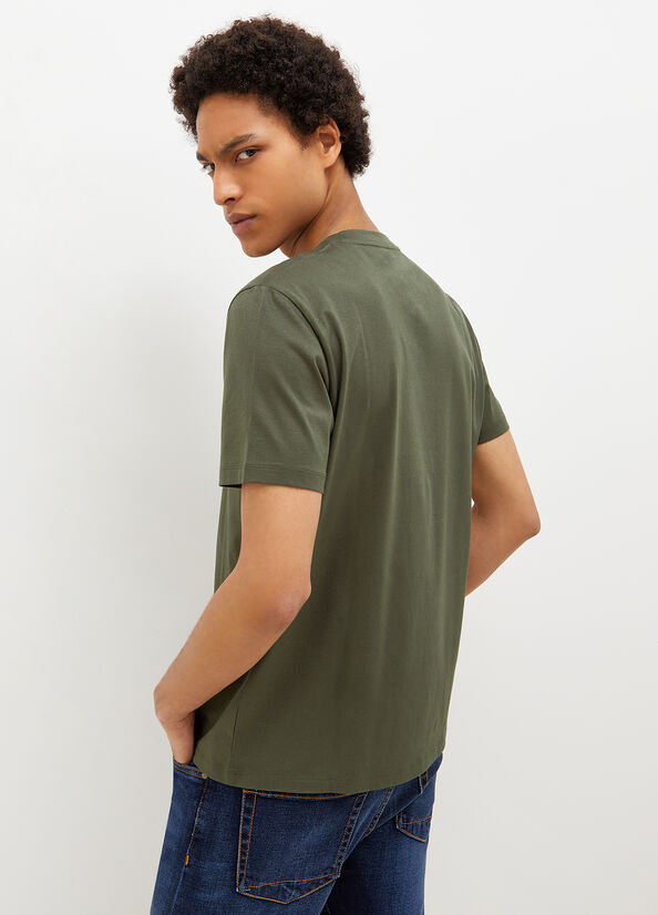 T Shirts Liu Jo With Logo Homme Vert | YIT-165379