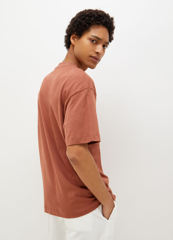 T Shirts Liu Jo With Print Homme Marron | HMV-801432