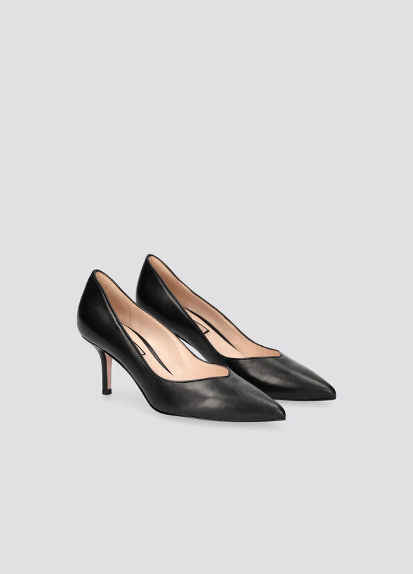 Talons Hauts Liu Jo Cuir Femme Noir | OKL-032567