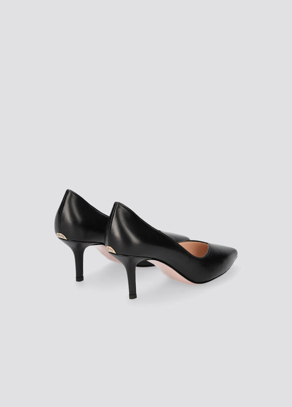 Talons Hauts Liu Jo Cuir Femme Noir | OKL-032567