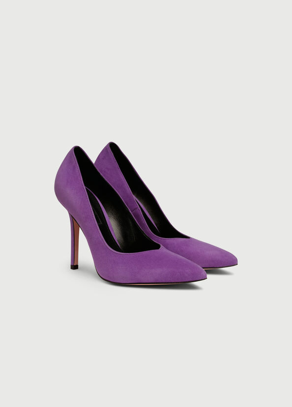 Talons Hauts Liu Jo Daim Femme Violette | LYH-543918