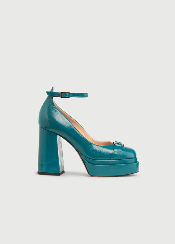 Talons Hauts Liu Jo Pumps With Larges Femme Turquoise | KYS-987516