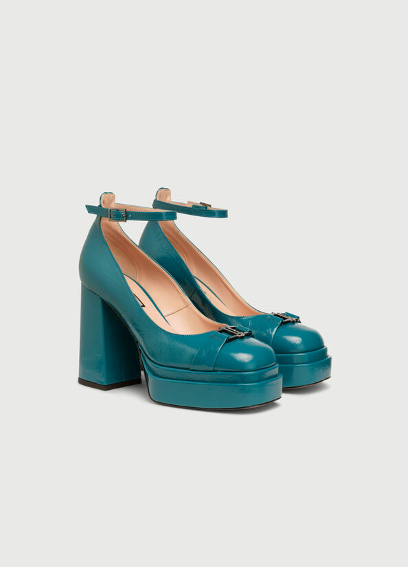 Talons Hauts Liu Jo Pumps With Larges Femme Turquoise | KYS-987516