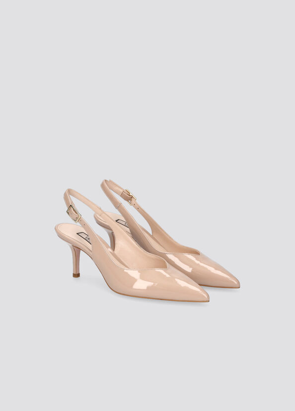 Talons Hauts Liu Jo Vernis Slingback Femme Beige | PAW-764109