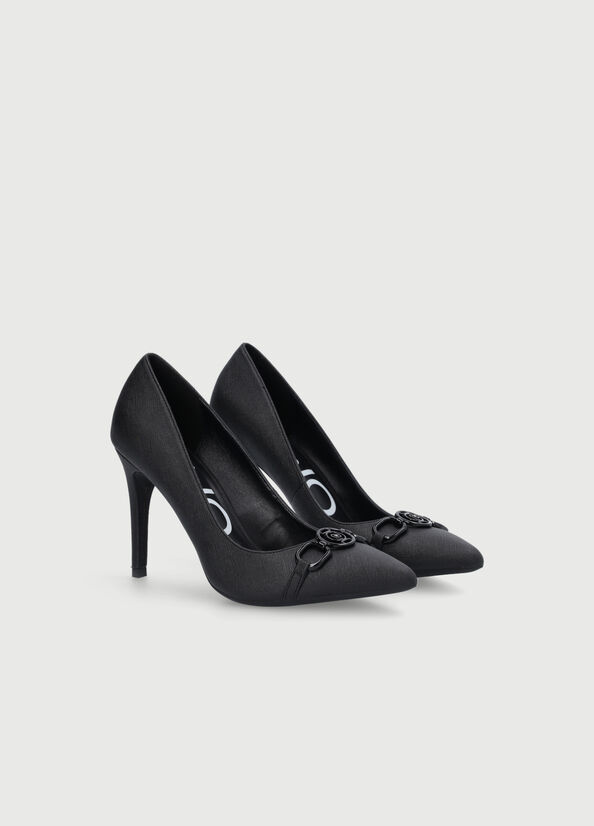 Talons Hauts Liu Jo With Logo Femme Noir | FZI-589624