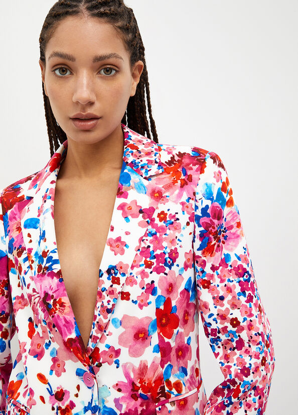 Vestes Liu Jo Floral Blazer Femme Multicolore | RPU-583697