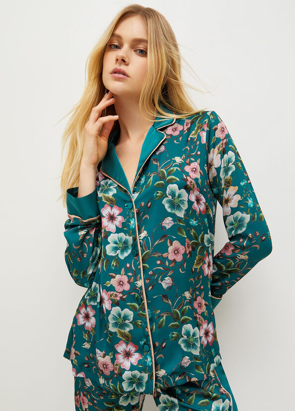 Vestes Liu Jo Floral Femme Vert | JXR-618395