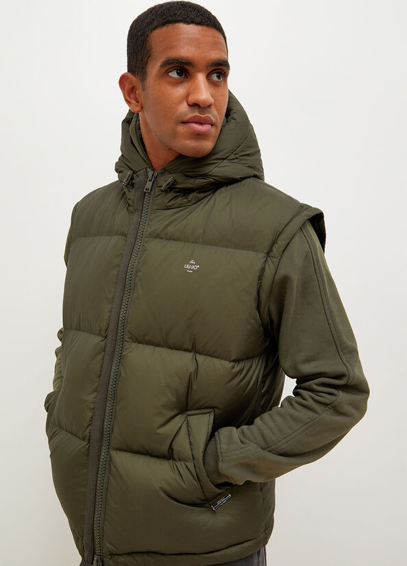 Vestes Liu Jo Hodded Down s Homme Vert Olive | FPL-049275