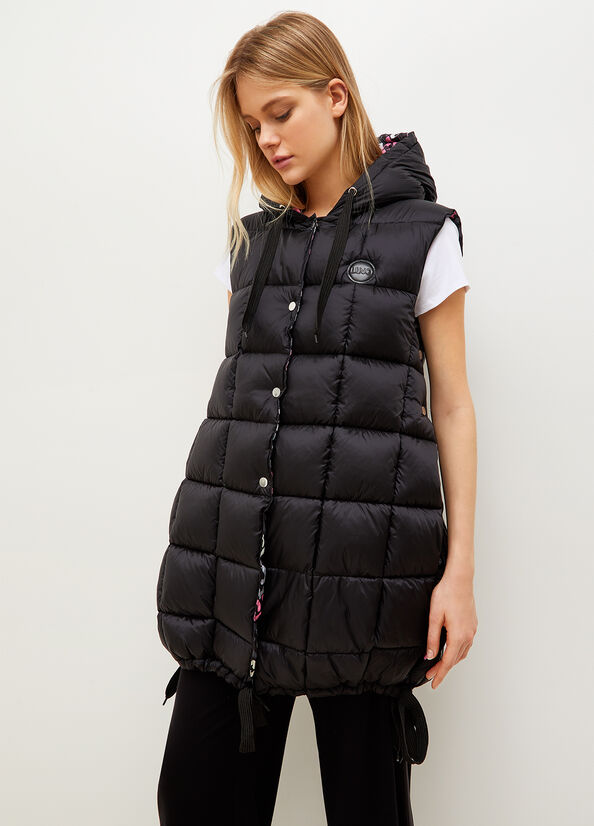 Vestes Liu Jo Matelassé Rembourré Gilet Femme Noir | YCG-058374