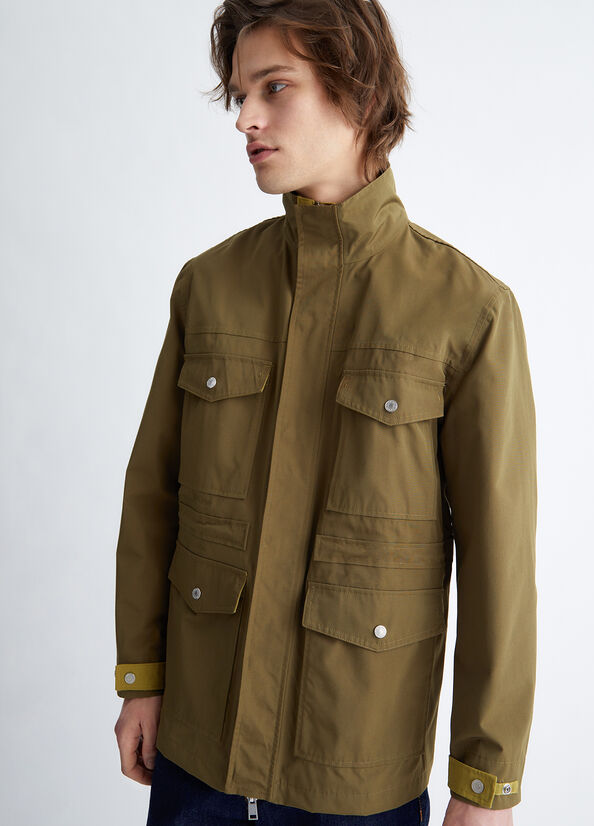 Vestes Liu Jo Military Green Field Homme Vert | HES-759416