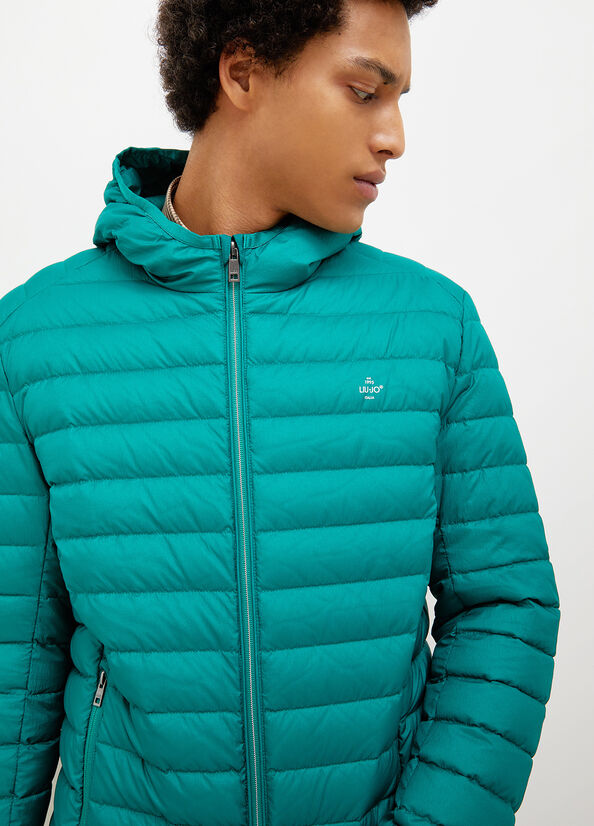 Vestes Liu Jo Rembourré With Hood Homme Turquoise | QIH-849506