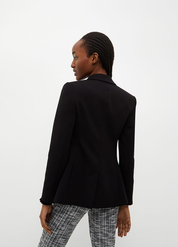 Vestes Liu Jo Stretch Blazer Femme Noir | JIQ-509213