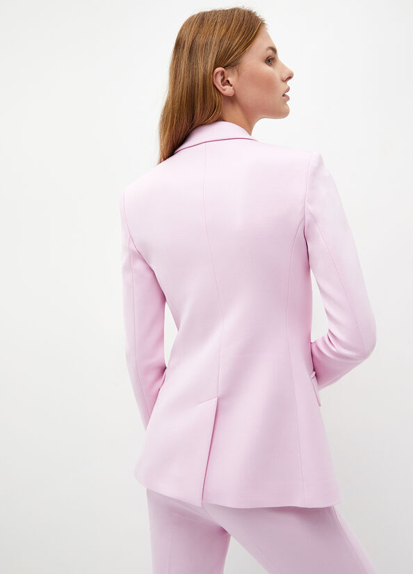 Vestes Liu Jo Stretch Blazer Femme Rose | KJD-430987