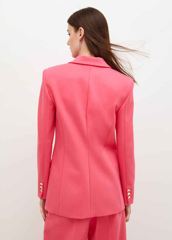 Vestes Liu Jo Stretch Viscose Blazer Femme Fushia | SPX-152874