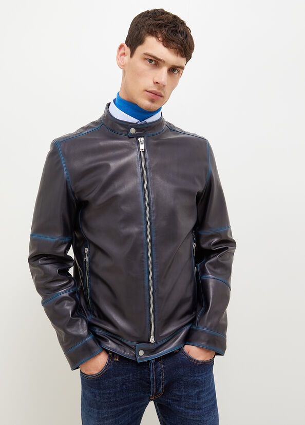 Vestes Liu Jo Vélo With Shades Homme Noir Bleu | ZLB-015497