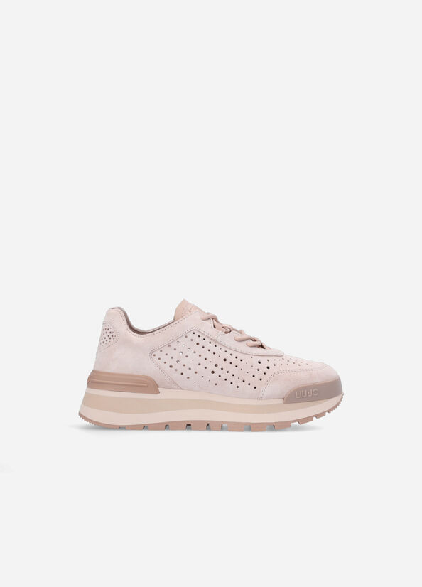 Baskets Liu Jo Perforated Plateforme Femme Rose | RZE-395084