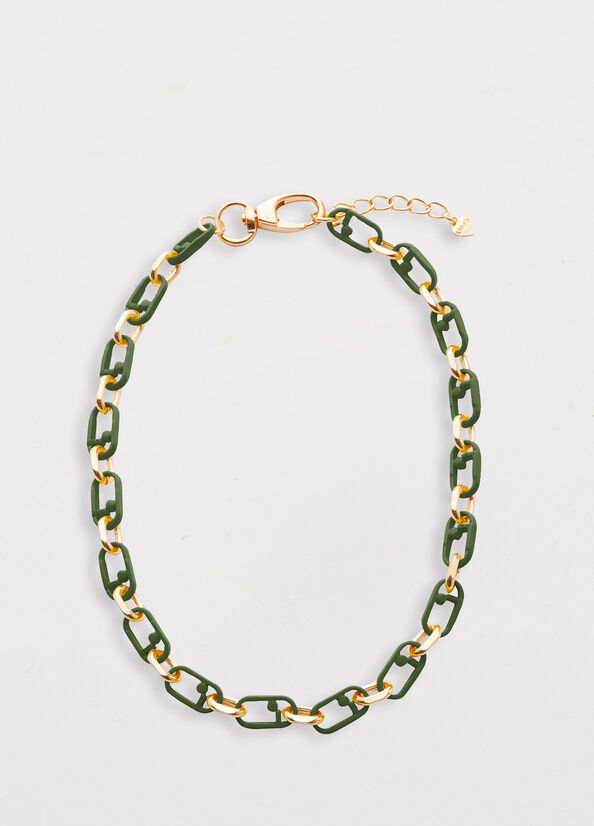 Bijoux Liu Jo Monogram Necklace Femme Vert | OJB-872936