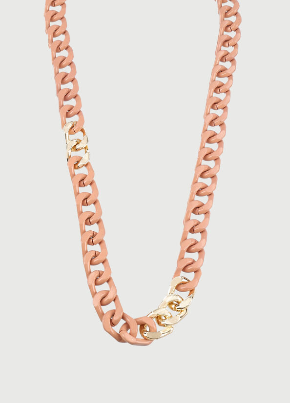 Bijoux Liu Jo Necklace With Enameled Chains Femme Rose | SUN-231980