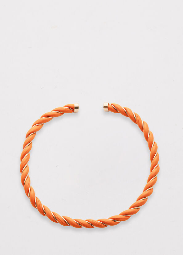 Bijoux Liu Jo Torchon Effect Necklace Femme Orange | KWS-640381