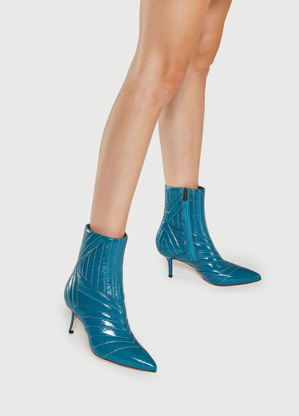 Bottines Liu Jo Matelassé With Heel Femme Turquoise | CKH-217839