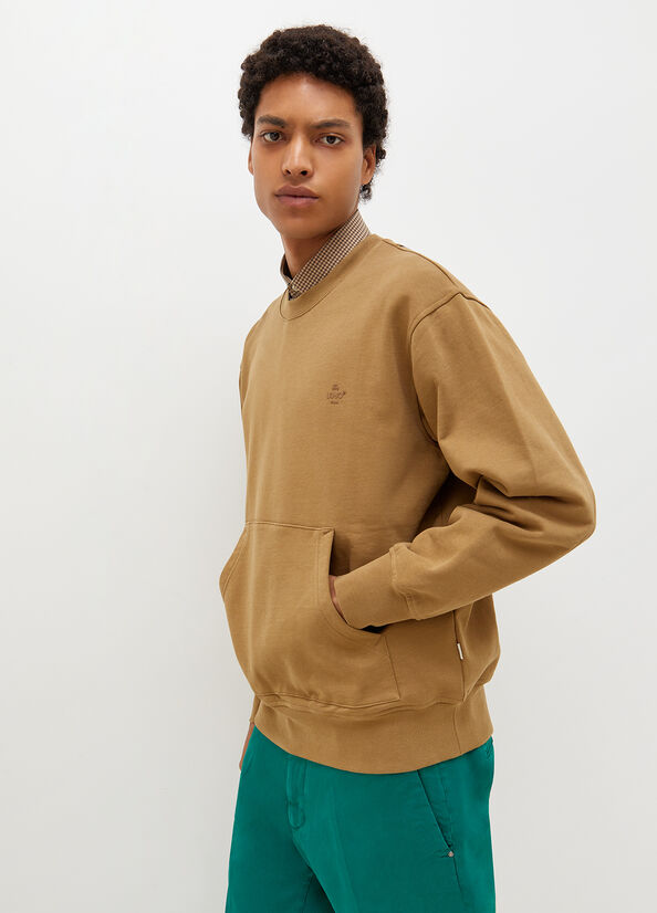 Chandails Liu Jo Crew Neck Homme Marron | BGW-926430