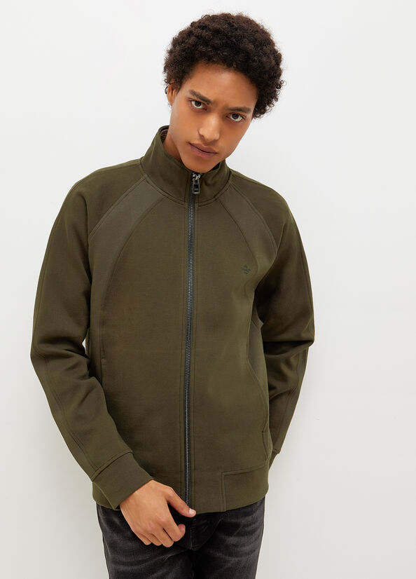 Chandails Liu Jo With Zip Homme Vert | XZR-497650