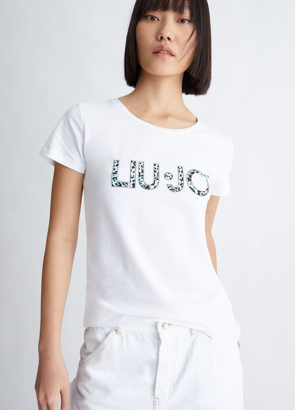 Hauts Liu Jo With Logo Femme Blanche | UIM-085639