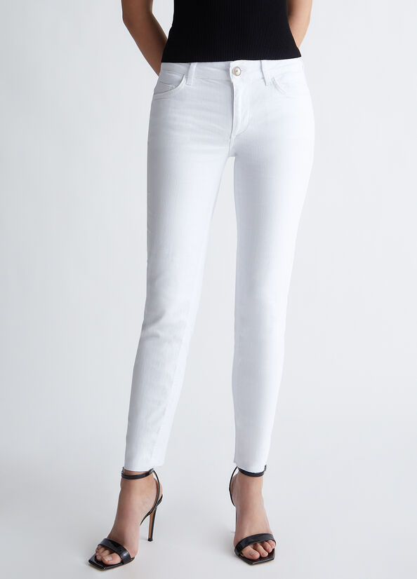 Jean Skinny Liu Jo Bottom Up Femme Blanche | OEH-172890