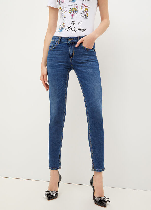 Jean Skinny Liu Jo Bottom Up Femme Bleu | RES-135729