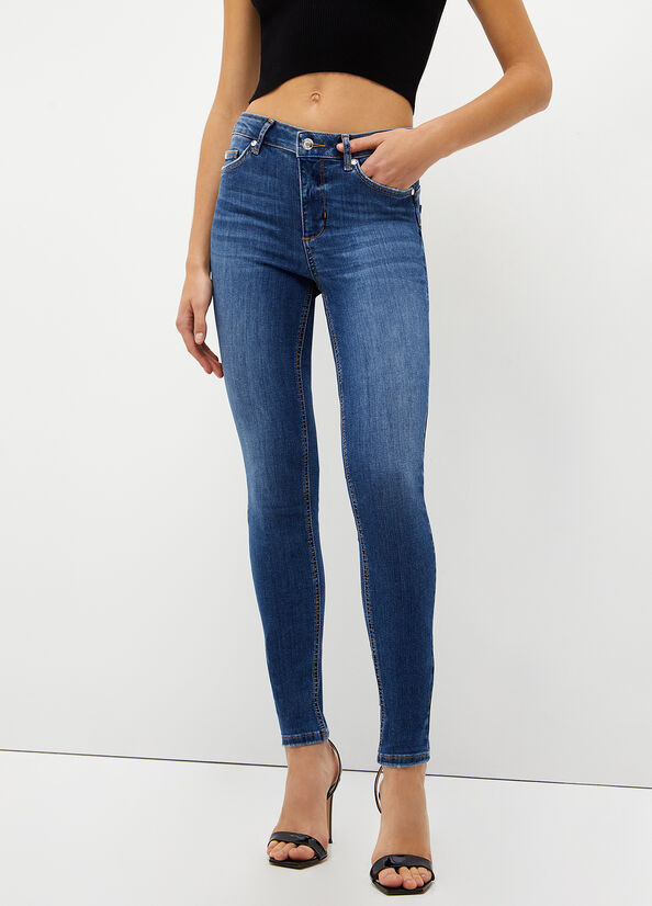 Jean Skinny Liu Jo Bottom Up Femme Bleu Foncé | RZI-415973