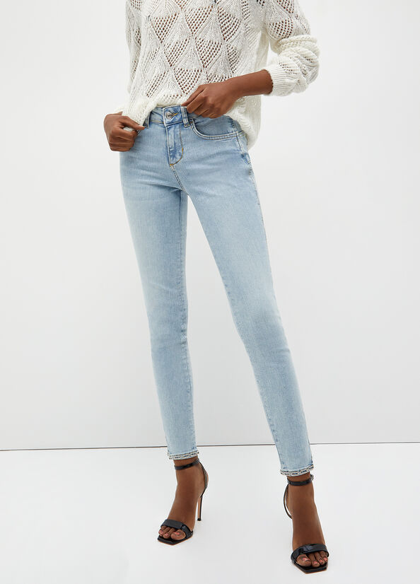 Jean Skinny Liu Jo Bottom Up Femme Bleu Clair | ZKL-285364