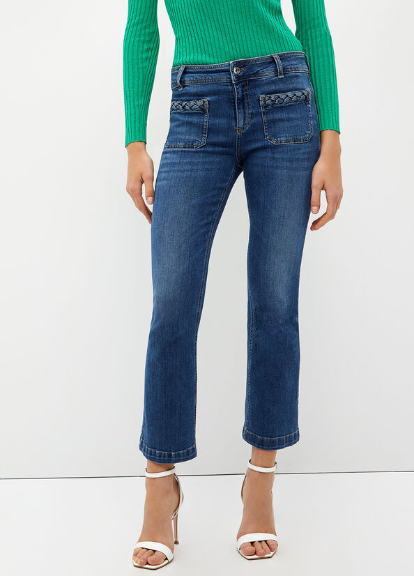 Jean Skinny Liu Jo Stretch Denim Cut Femme Bleu | WMU-928546