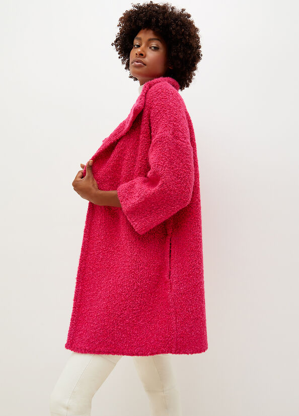 Manteaux Liu Jo Knit Femme Fushia | VLB-018256