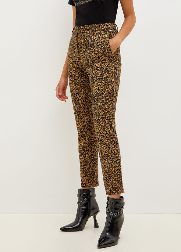 Pantalon Liu Jo Animal Print Chinos Femme Metal | EIJ-942385